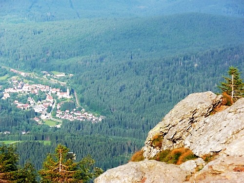 Blick vom Arber auf Bayerisch Eisenstein