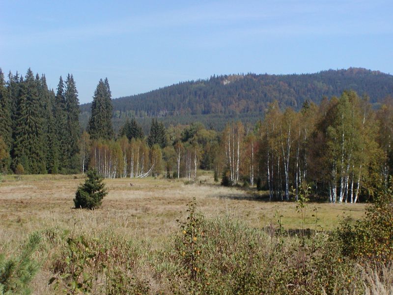 Landschaft bei Tusset, im Hintergrund der Tussetberg