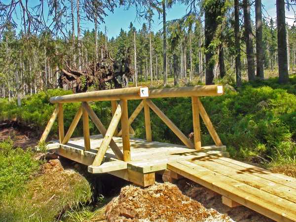 Brücke beim Grenzübergang Hirschbachschwelle - Mittagsberg