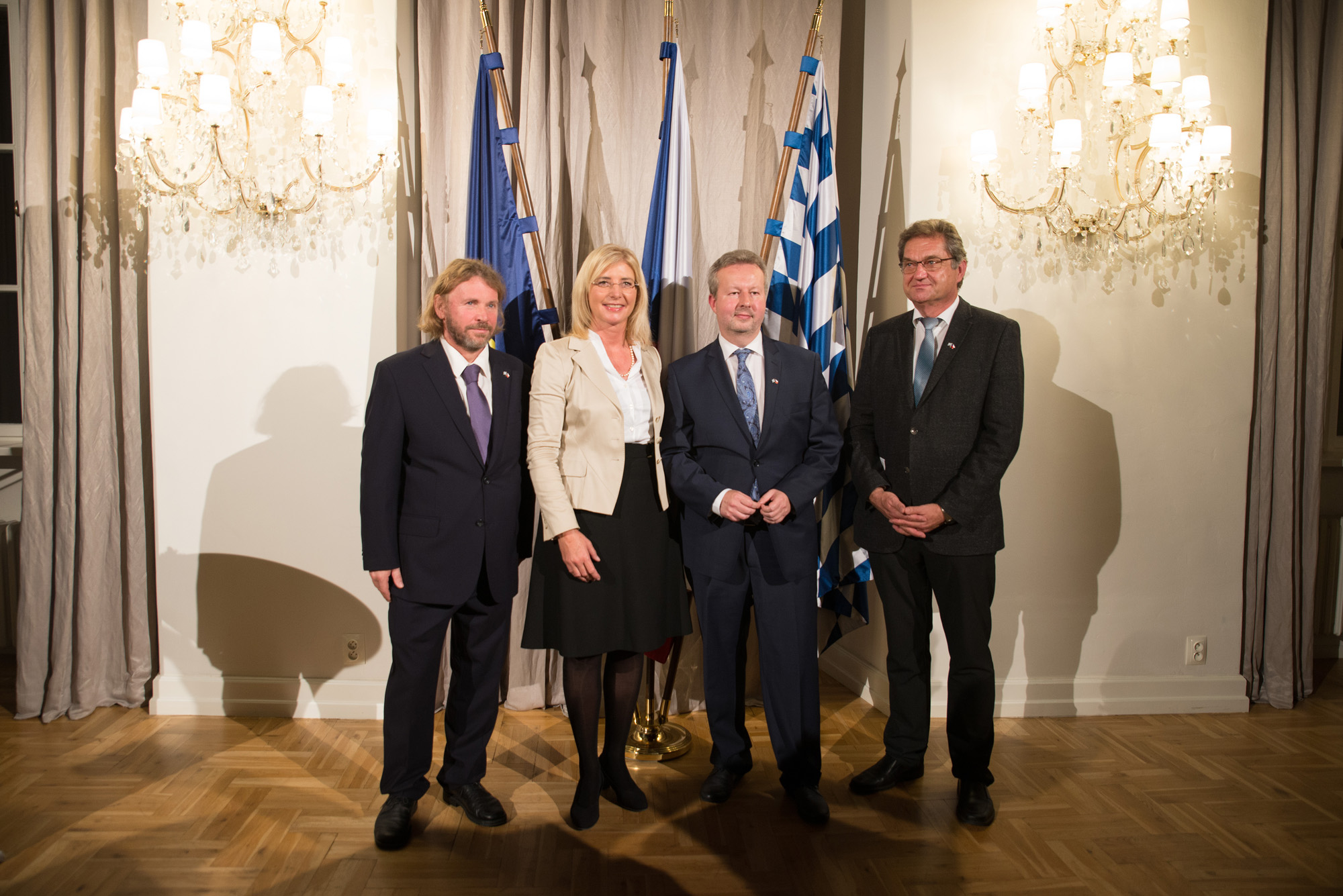 Betonten ein freundschaftliches und konstruktives Miteinander: Pavel Hubený (von links), Ulrike Scharf, Richard Brabec und Franz Leibl. (Foto: Martin Svozílek)