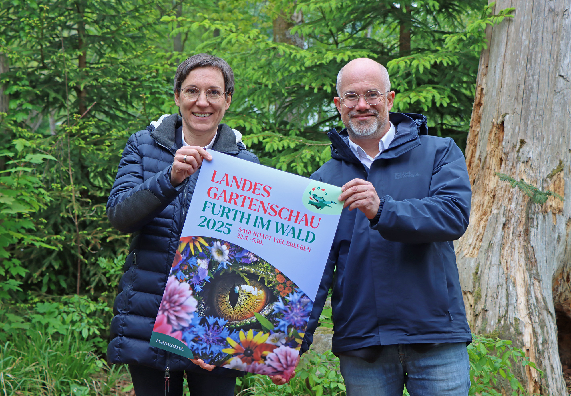 Freuen sich auf neun erlebnisreiche Tage in Furth im Wald: Nationalparkleiterin Ursula Schuster und Robert Kürzinger, Geschäftsführer der Ferienregion Nationalpark Bayerischer Wald. (Foto: Gregor Wolf / Nationalpark Bayerischer Wald)